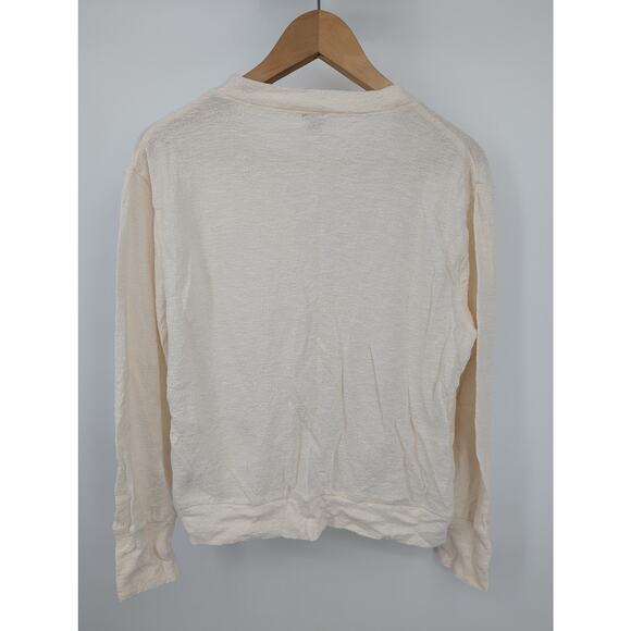 J CREW Womens Faux-Wrap Top In Textured Crepe 100% Cotton Great Condition Med - Picture 2 of 4